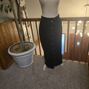 Chaus Black Button-Down Women's Skirt Size 6